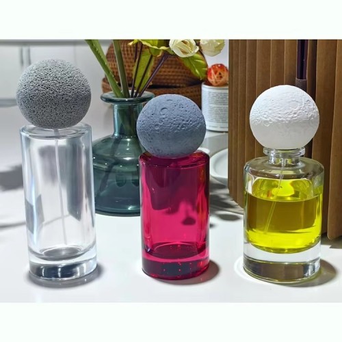 Customizable Eco-friendly Glass Perfume Bottle Volcanic Stone Cap FEA15 Perfume Cap Marble Natural Lids Bottle Caps Clos