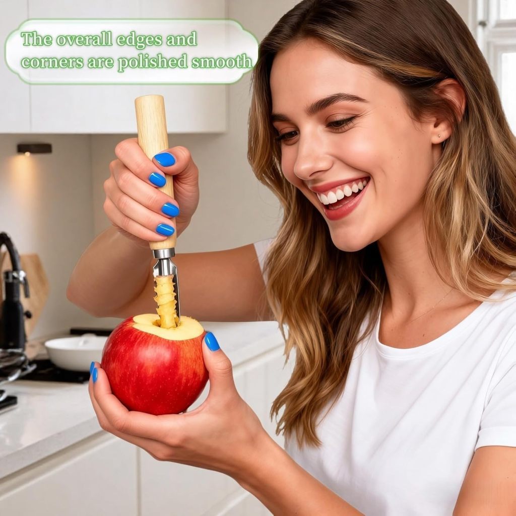 S/S Vegetable Corer with Wood Handle