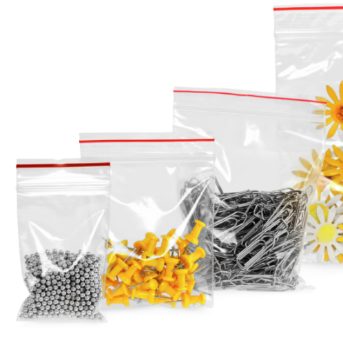# 40micx15cmx18.3cm LDPE Grip Seal Bags Resealable Zip Lock 200pcs set