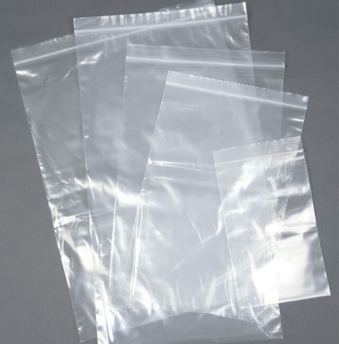 # 200Pcs 40micx115mmx155mm PE Zip Seal Bags Clear Zip Lock Food&Freezer Grip Self Seal