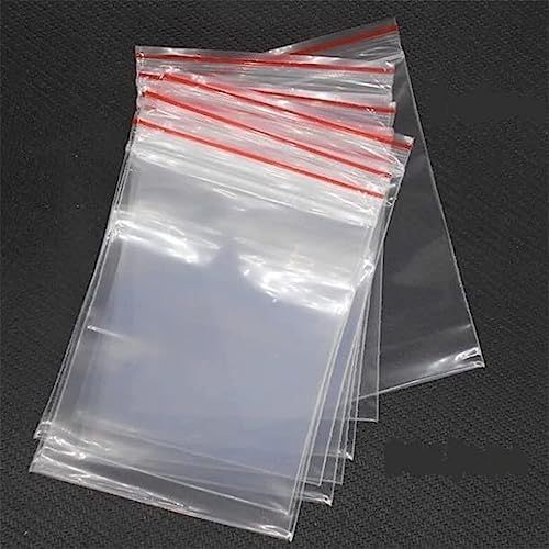# 200Pcs 40micx115mmx155mm PE Zip Seal Bags Clear Zip Lock Food&Freezer Grip Self Seal