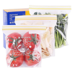 1L Resealable Zip Lock Food Bags 30PCS 18cmx21cm Double Seal with Customized Printing