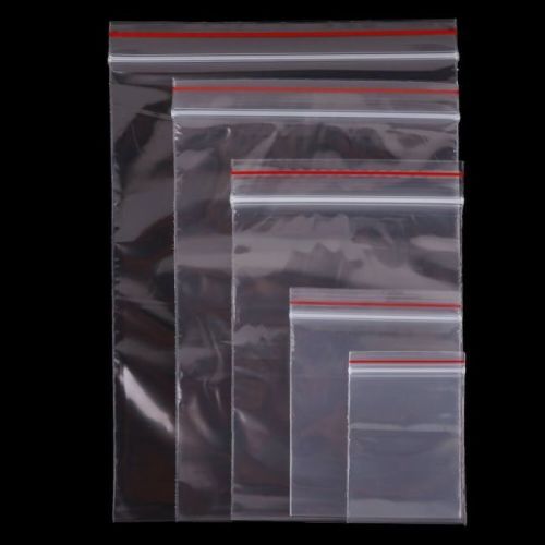 #100pcs 40micx160mmx215mm Clear LDPE Resealable Zip Lock Bags