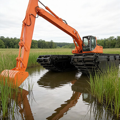 35 Ton Swamp Excavator for River Dredging and Wetland Projects