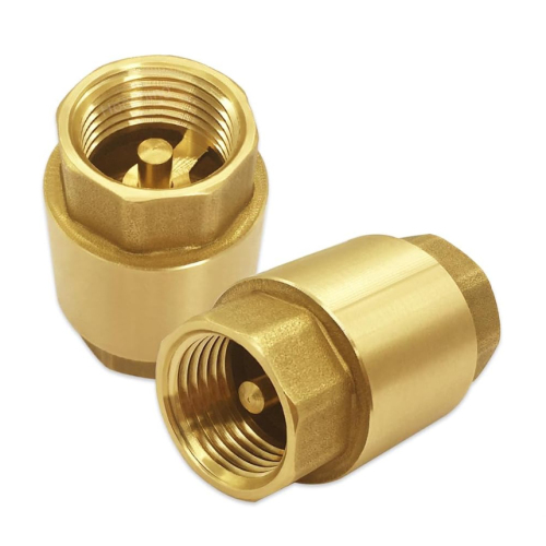 600 WOG High Pressure Brass Spring Check Valve One-Way Flow Vertical & Horizontal Brass In-Line Check Valve for Home Plu