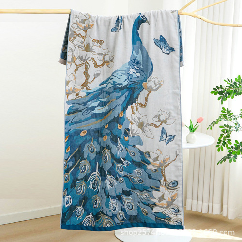 Pure Cotton Gauze Bath Towel Large Size Super Absorbent Quick Dry No Lint for Adults Women Men Home Bath