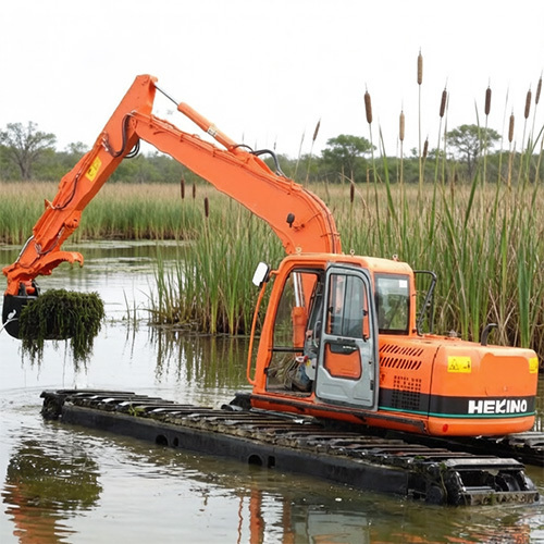 15 Ton Amphibious Pontoon Excavator for Wetland and Swamp Projects