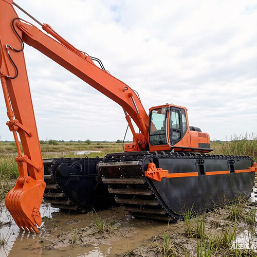 35 Ton Long Reach Amphibious Excavator for Deep Water Dredging