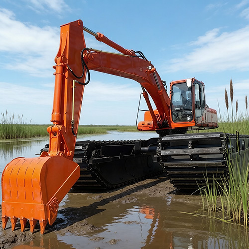 30 Ton Swamp Excavator for River Dredging and Wetland Construction