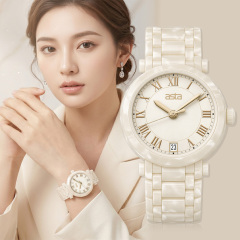 Asta Acetate Watches Supplier Wholesale Ladies Quartz Watch Cloud Dancer Roman Dial Date Window Multi Color Customizatio
