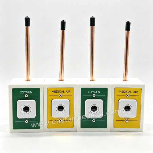 American-Style PB Medical Gas Terminal with Stainless Steel Enclosure Box O2 / Air / Vac / N2O Optional NFPA 99