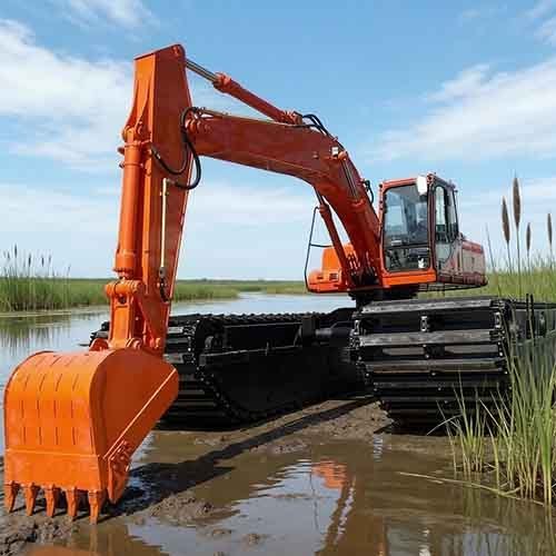 30 Ton Swamp Excavator for River Dredging and Wetland Construction