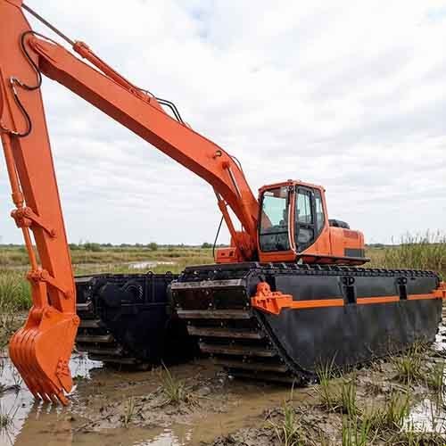 35 Ton Long Reach Amphibious Excavator for Deep Water Dredging