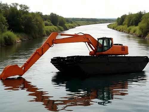 40 Ton Wetland Excavator for Deep Water Dredging