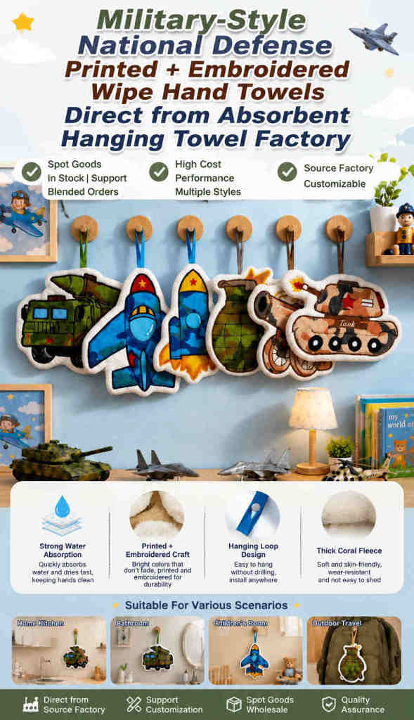 Viral Military Theme Hanging Hand Towels Hit Big With Parents And Wholesale Buyers