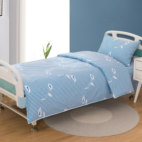 3 Piece White Hospital Bedding Set Nursing Home Durable Sheets Duvet Cover Pillowcase for Clinic Patient Room
