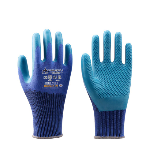 T3001 15G Polyester Liner Latex Coated Gloves
