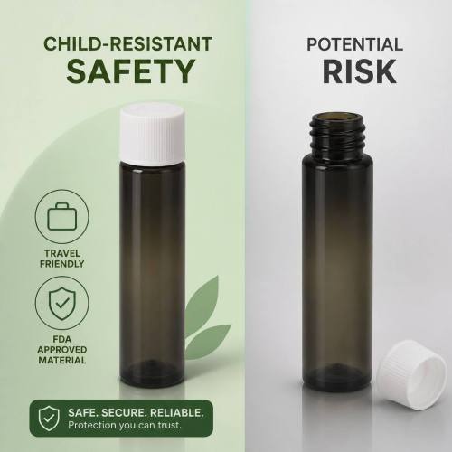40ml PET bottle with Child Resistant PP Screw cap