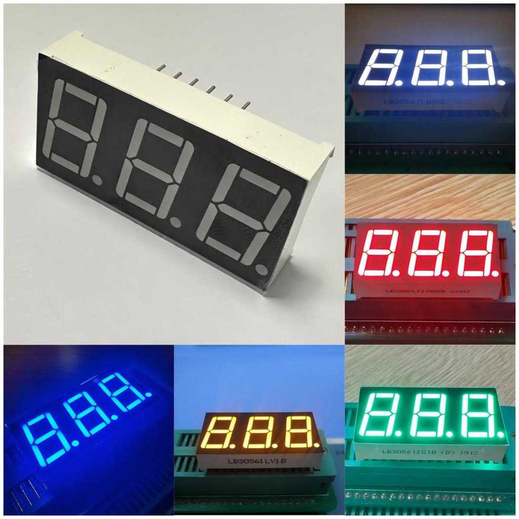 LED DISPLAY  7 SEGMENT 3 DIGIT 14.2MM (0.56inch)