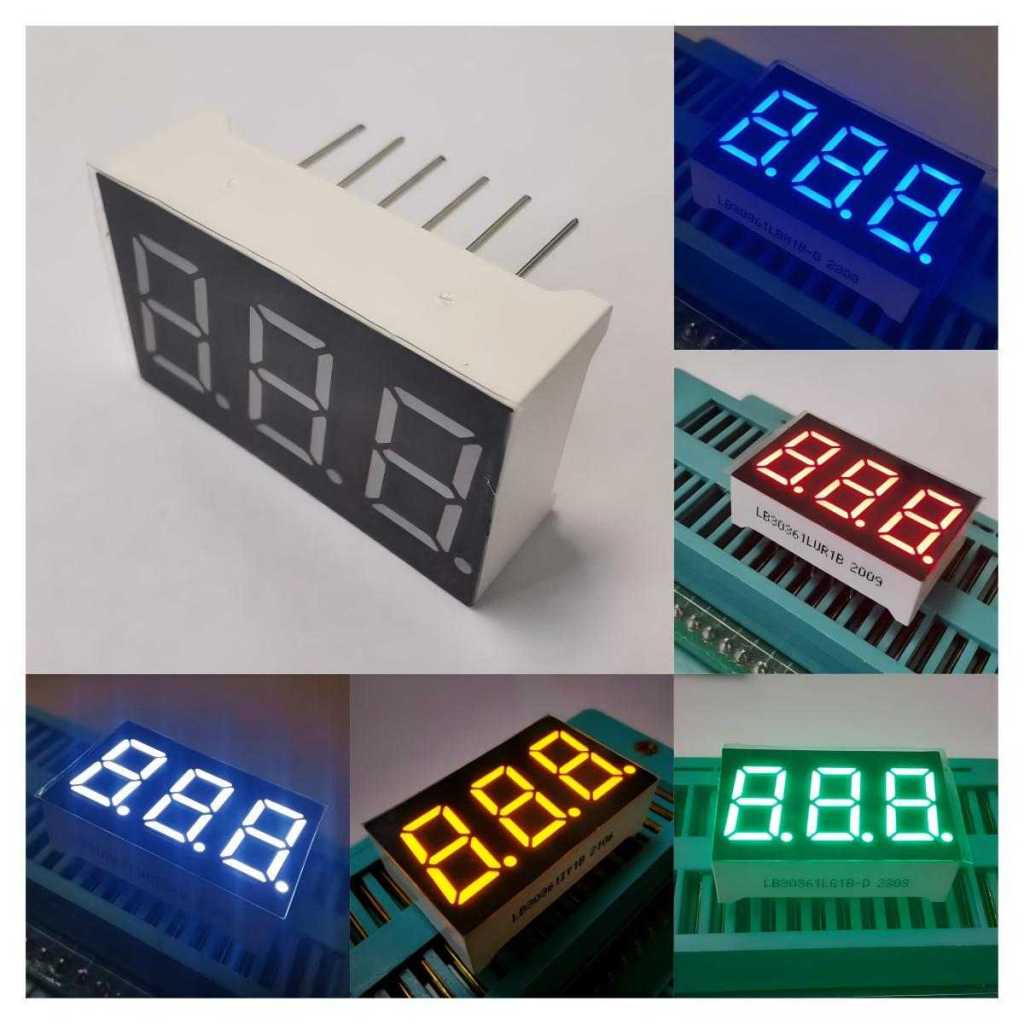 LED DISPLAY  7 SEGMENT 3 DIGIT 9.2MM (0.36inch)