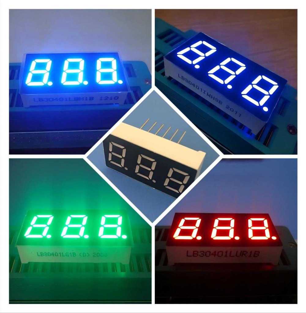 LIGHT-BO 7 SEGMENT LED DISPLAY 3 DIGIT 10.16MM