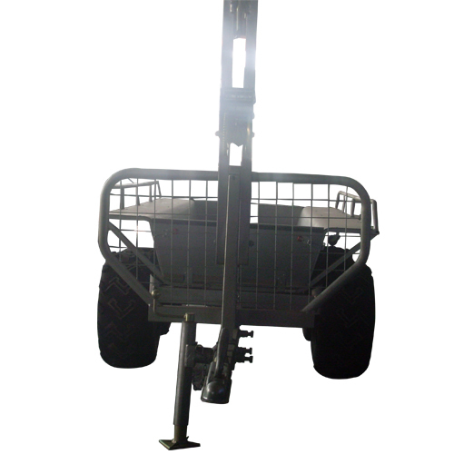 Fully galvanized revolved boom 1.5T load capacity atv log trailer with crane