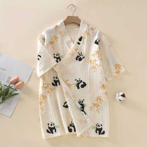 100% Cotton Kids Bathrobe Short Sleeve Unisex Absorbent Quick Dry Sleepwear for Boys Girls Wholesale
