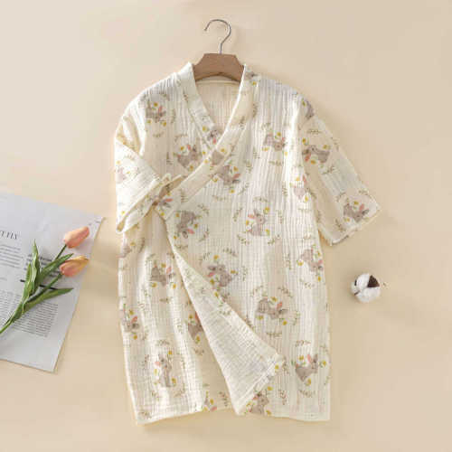 100% Cotton Kids Bathrobe Short Sleeve Unisex Absorbent Quick Dry Sleepwear for Boys Girls Wholesale