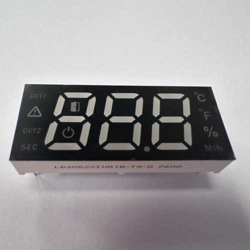 Ultra bright Red 7 Segment LED Display 3 Digit 13.4mm for Temperature Humidity