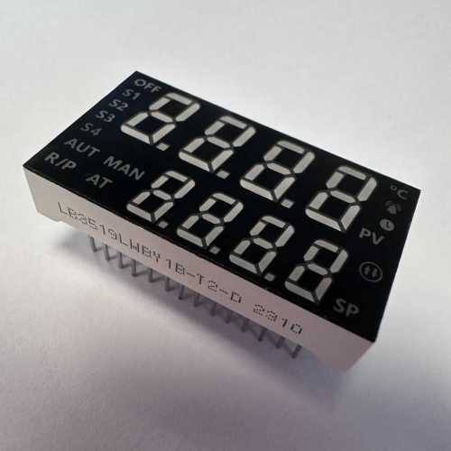 Customized dual line White/Blue/Yellow 4+4 Digits 7 Segment LED Display for Process Control