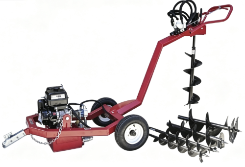 Towable 9hp post hole digger;Tow Behind Auger