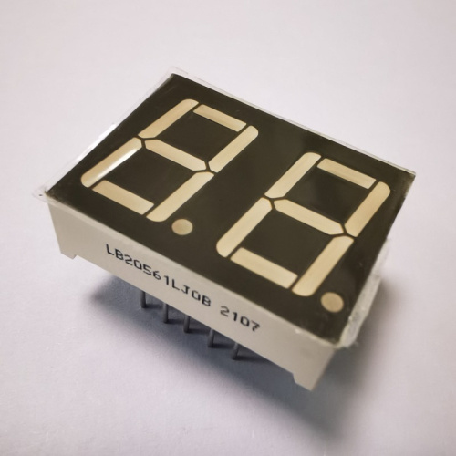 Super Bright Yellow Green 2 Digit 0.56-inch 7 Segment LED Display Common Cathode for Air Conditioner