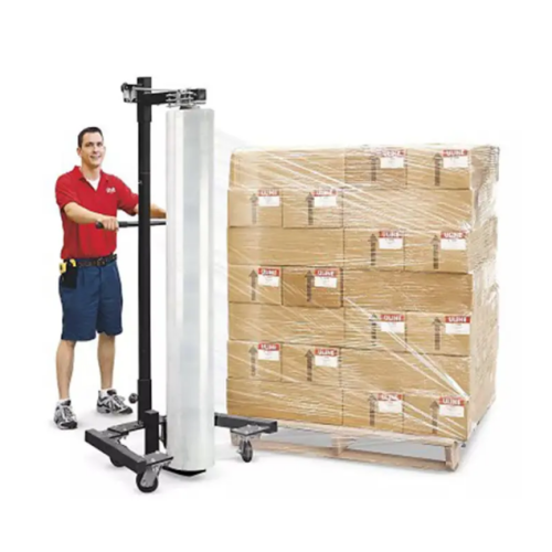 15micx500mmx1.4kgs Net Weight Manual Stretch Wrap Film LLDPE Papercore 0.3kgs