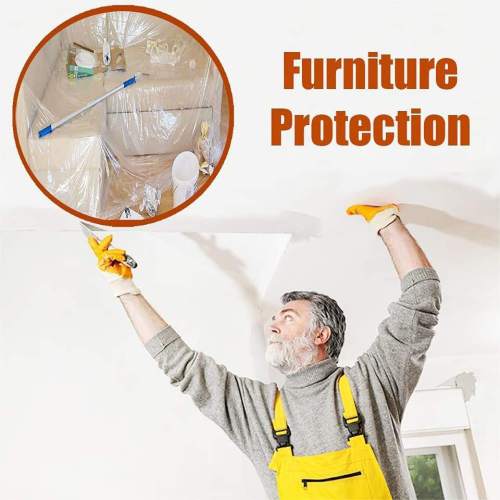 7micx4Mx12.5M Plastic Masking Film;Drop Film 7mic; 4Mx12.5M Protecting Film