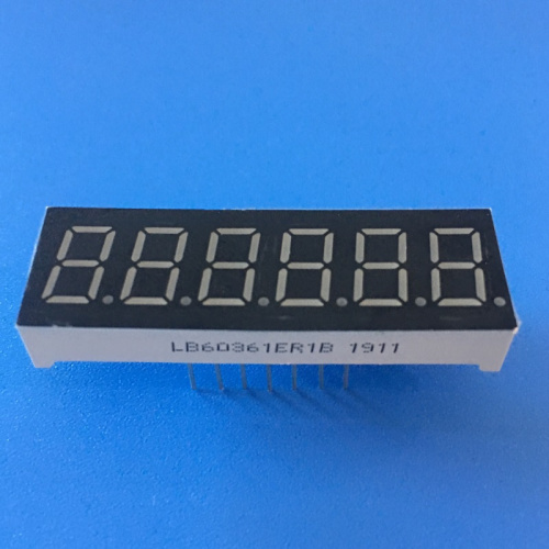 6 Digit 9.2mm Super Bright Red Common Cathode 7 Segment LED Display for Digital Countdown Timer