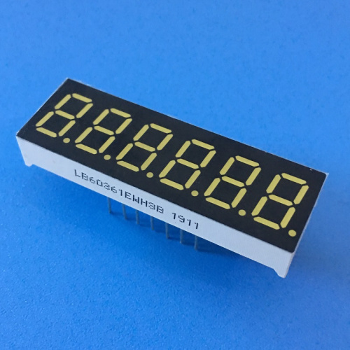 Ultra Bright White 9.2mm 6 Digit 7 Segment LED Display Common Cathode for Timer