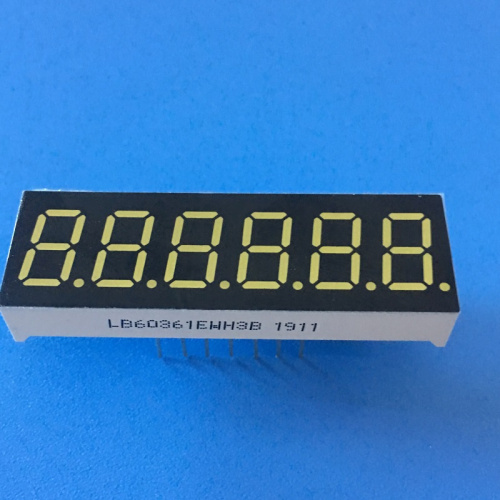 Ultra Bright White 9.2mm 6 Digit 7 Segment LED Display Common Cathode for Timer