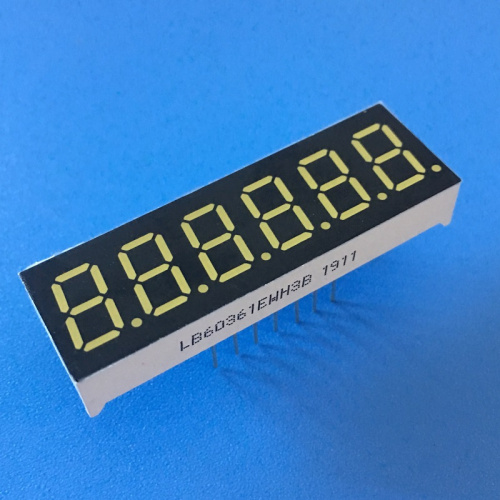 Ultra Bright White 9.2mm 6 Digit 7 Segment LED Display Common Cathode for Timer