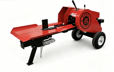 22 Ton Kinetic Log Splitter 6.5HP Petrol Engine 3s Fast Cycle Firewood Splitter