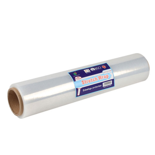 20micx20inch(500mm)x2.5kgs Net weight LLDPE Stretch Wrap Film. MOQ:1200 rolls