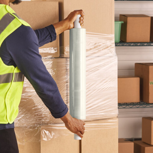 20micx20inch(500mm)x2.5kgs Net weight LLDPE Stretch Wrap Film. MOQ:1200 rolls