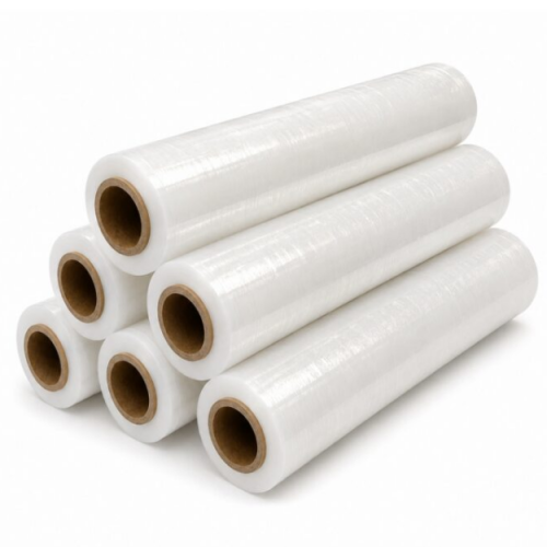 20micx20inch(500mm)x2.5kgs Net weight LLDPE Stretch Wrap Film. MOQ:1200 rolls