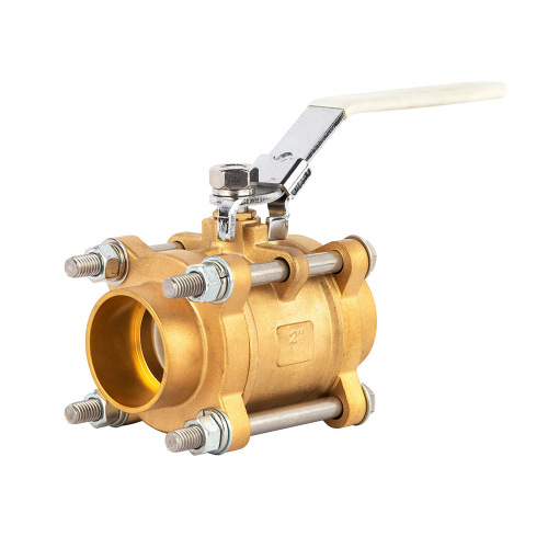 3 PCS Brass Ball Valve with Lockable Handle