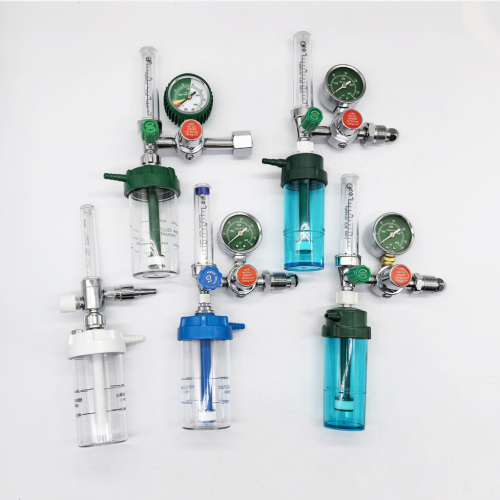 Medical Gas Flowmeter for Oxygen Air Wall Mount Flow Meter with Humidifier Bottle Hospital Use