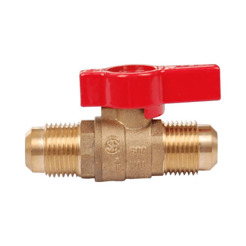 Brass Gas Ball Valve with Red Butterfly Handle Mxm