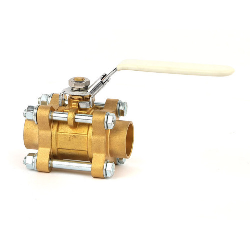 Brass 3PCS Ball Valve with Stainless Steel Bolt