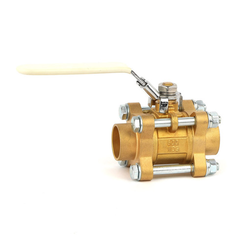 Brass 3PC Solder End Ball Valve for hospital Medical Gas