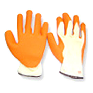 Polycotton Knitting With Textured Latex Coated Glove