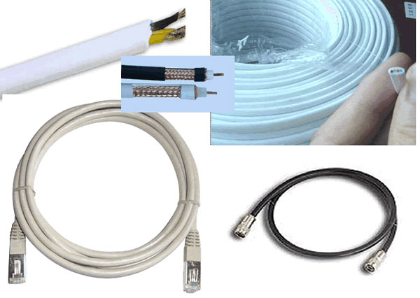 Lan Cables Extension Cord Telephone Wire Coaxial Cable Scart Cable