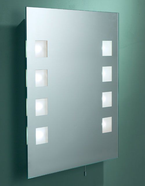 IP44 Backlit Mirror with 8 frosted squares